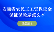 安徽省农民工工资保证金保证保险示范文本